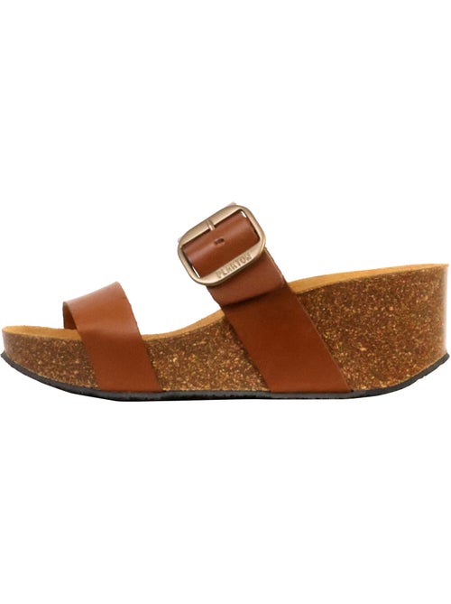 Mules Compensée Cuir Plakton So Rock - Kiabi