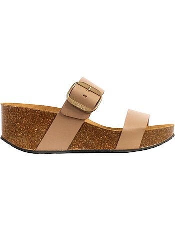 Mules Compensée Cuir Plakton So Rock