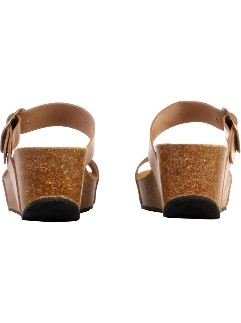 Mules Compensée Cuir Plakton So Rock Vert - Kiabi