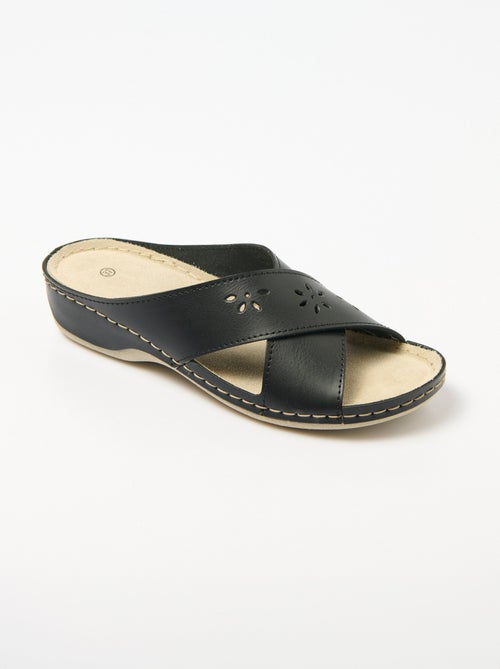 Mules compensées avec brides croisées - Afibel - Kiabi