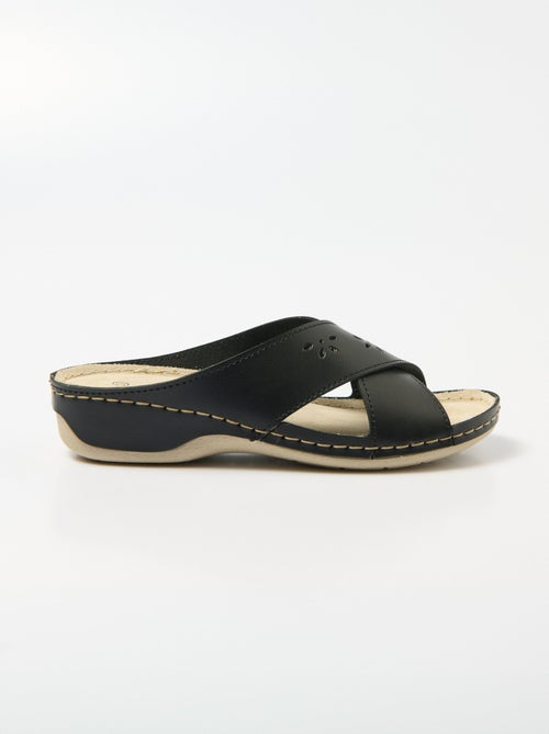 Mules compensées avec brides croisées - Afibel - Kiabi