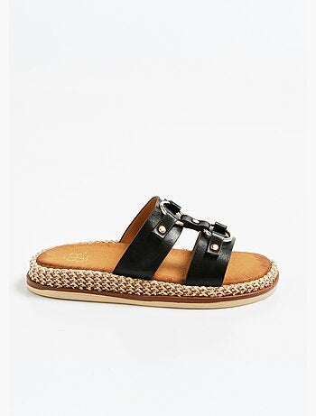 Mules compensées brides avec anneaux - AFIBEL