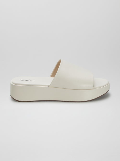 Mules compensées en simili - Kiabi