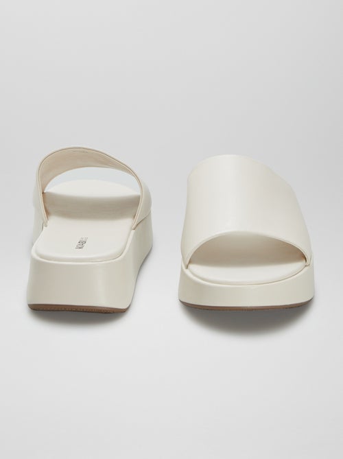 Mules compensées en simili - Kiabi