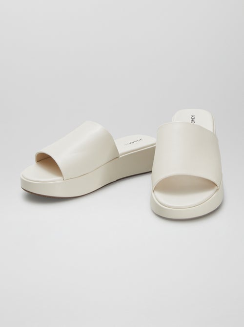 Mules compensées en simili - Kiabi