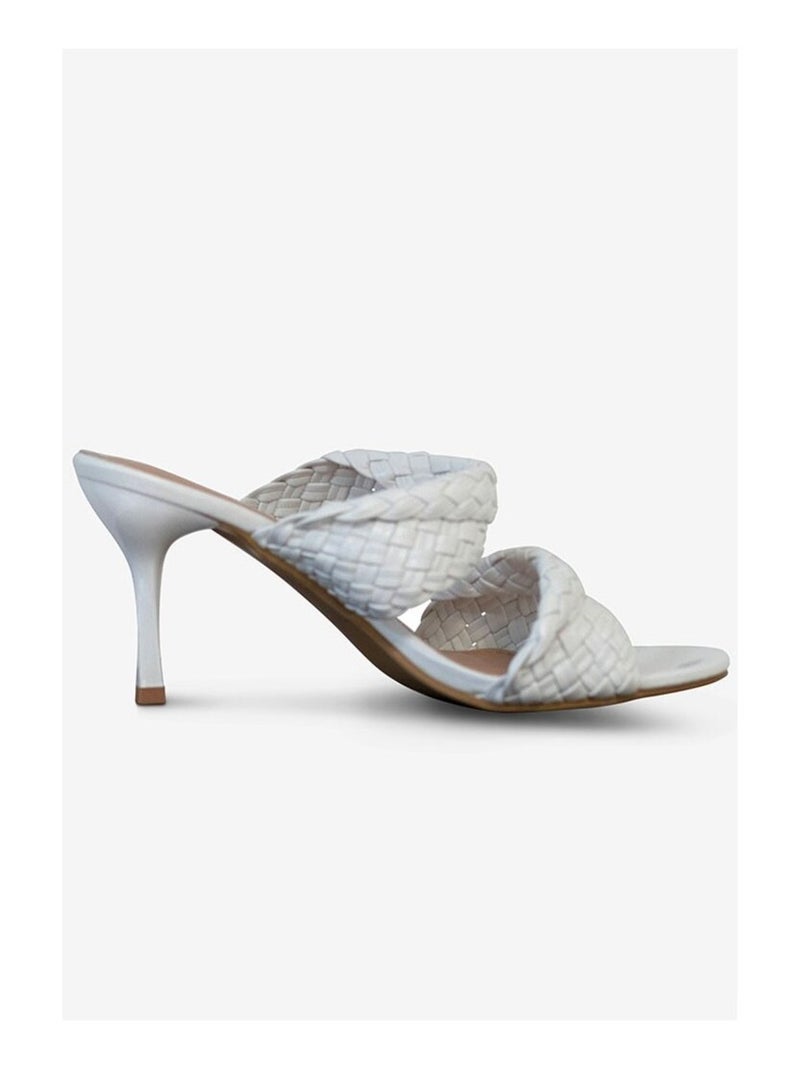 Mules compensées Kebello Blanc - Kiabi
