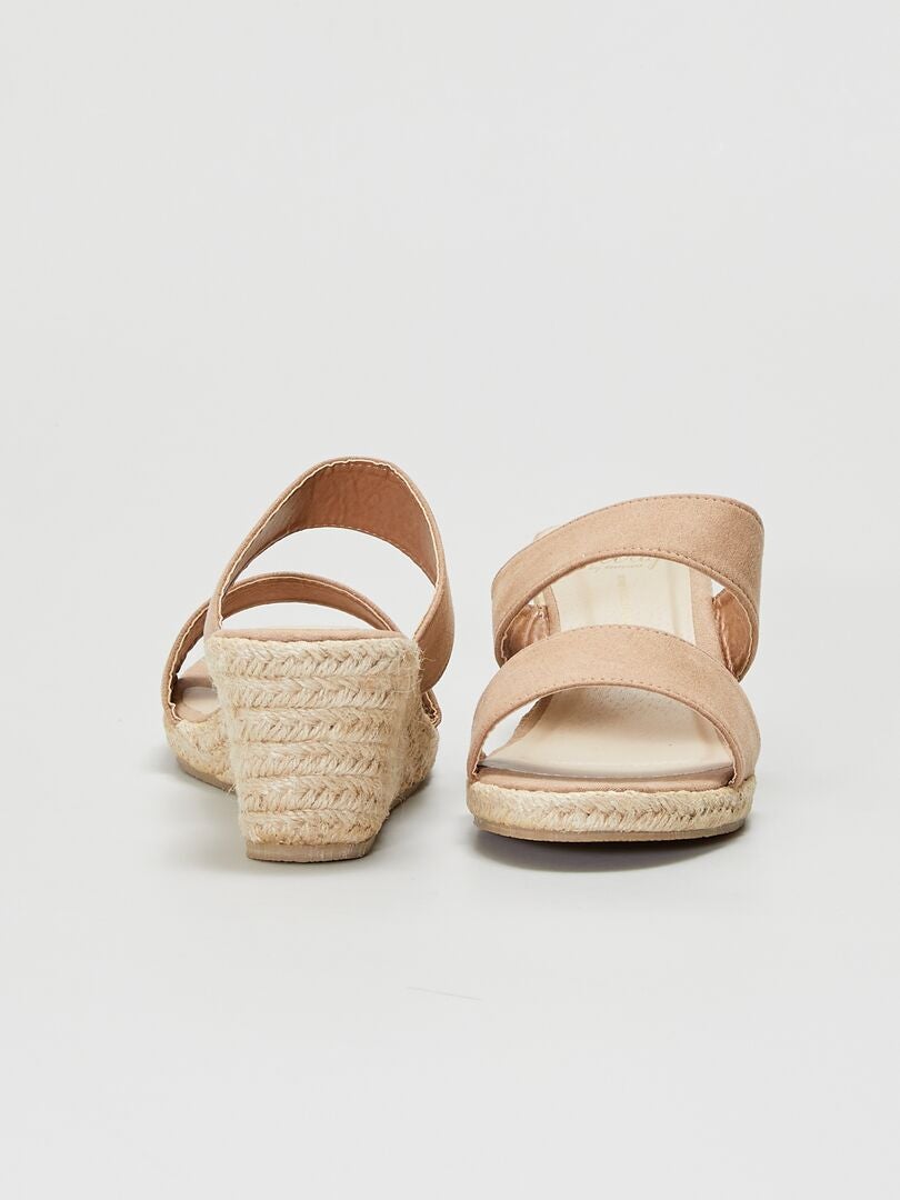 mules compensées corde