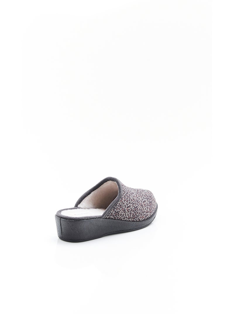 Mules compensées thermolactyl en velours - damart Gris - Kiabi