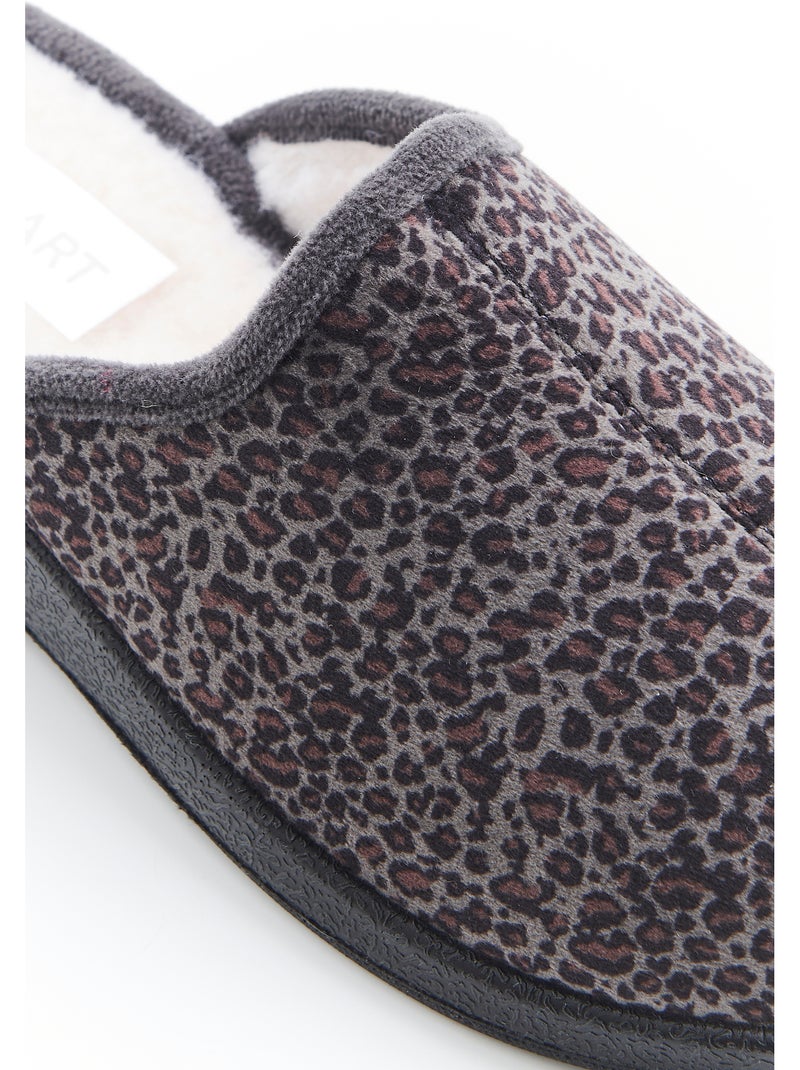 Mules compensées thermolactyl en velours - damart Gris - Kiabi