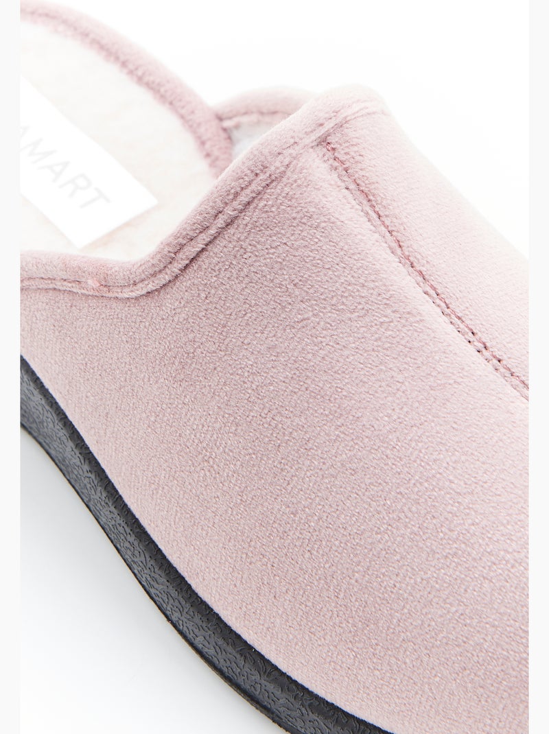 Mules compensées thermolactyl en velours - damart Marron - Kiabi
