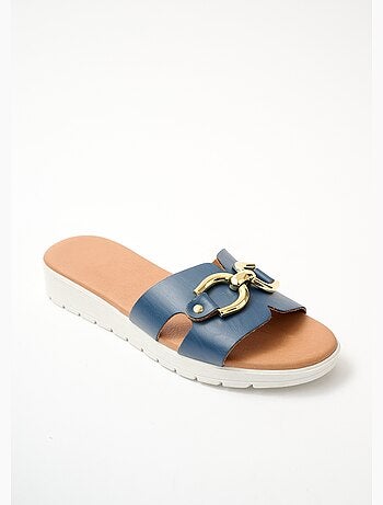 Mules compensées vegan largeur confort - Afibel