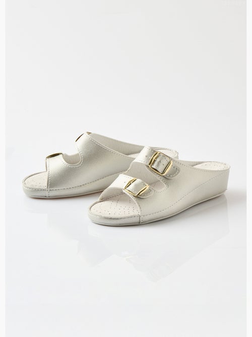 Mules confort grande largeur à boucles - Afibel - Kiabi