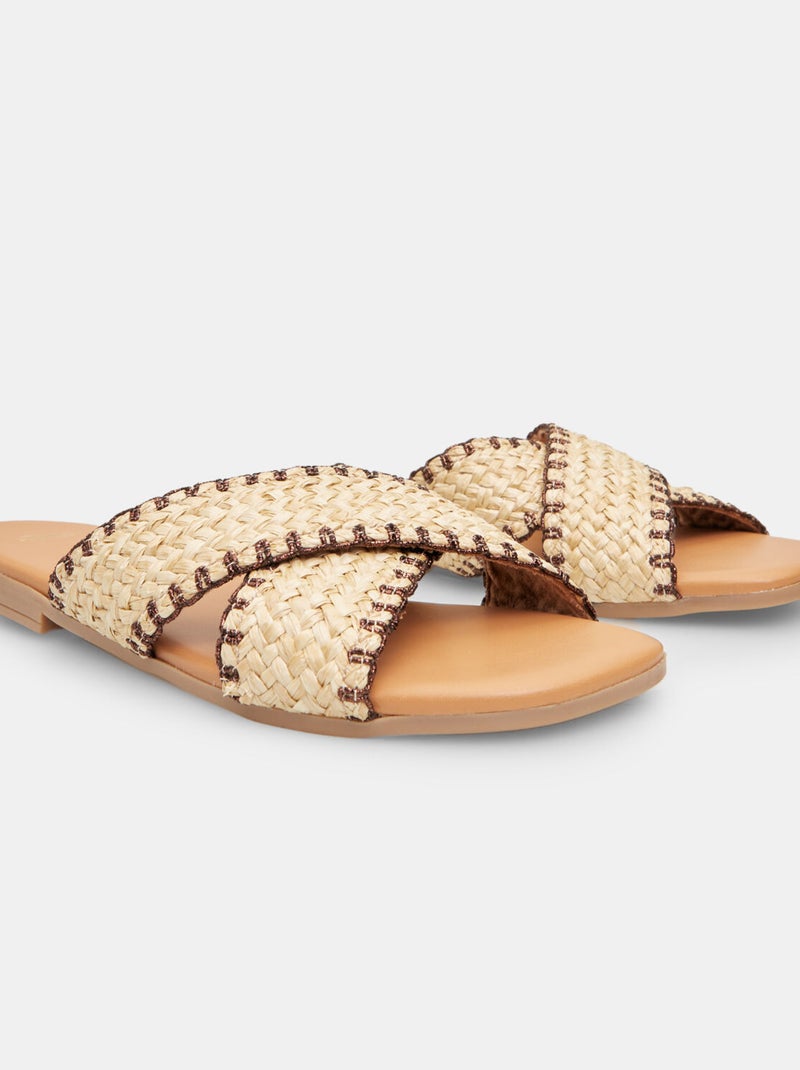 Mules confortables BATA Beige - Kiabi