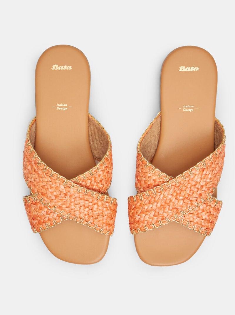 Mules confortables BATA Orange - Kiabi