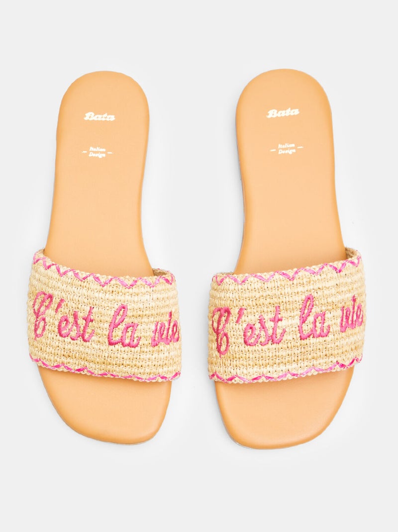 Mules confortables BATA Rose fushia - Kiabi