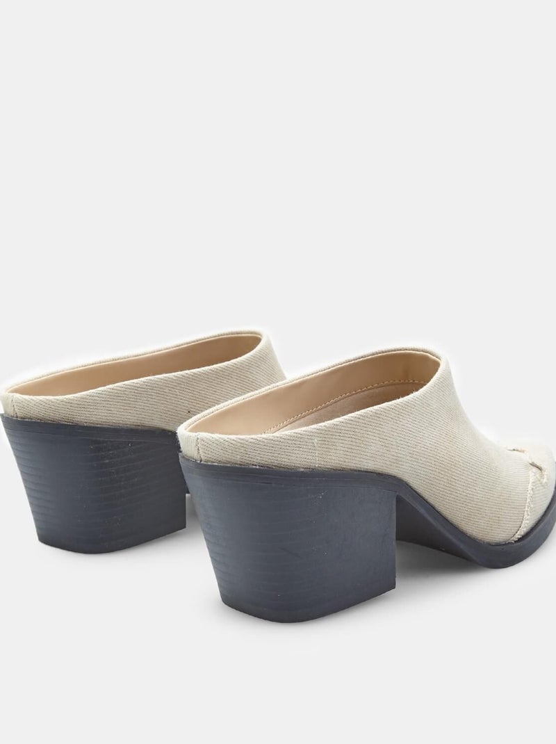 Mules confortables  modèle Western BATA Beige - Kiabi