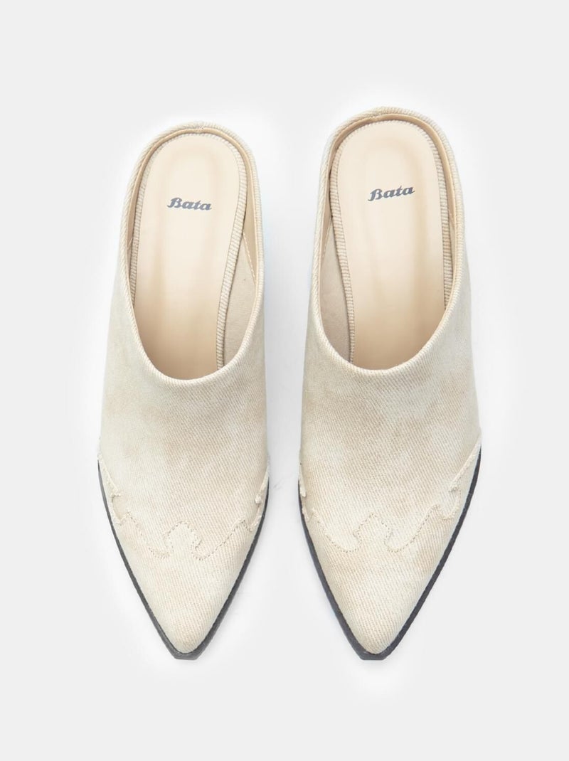 Mules confortables  modèle Western BATA Beige - Kiabi