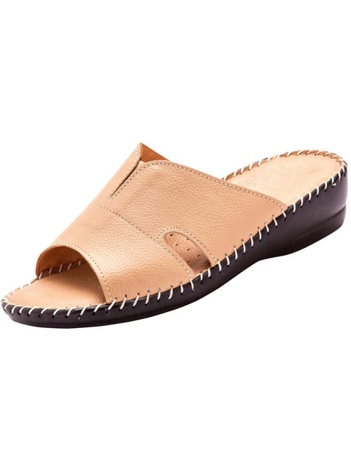 Mules cuir à aérosemelle - PEDICONFORT - Kiabi