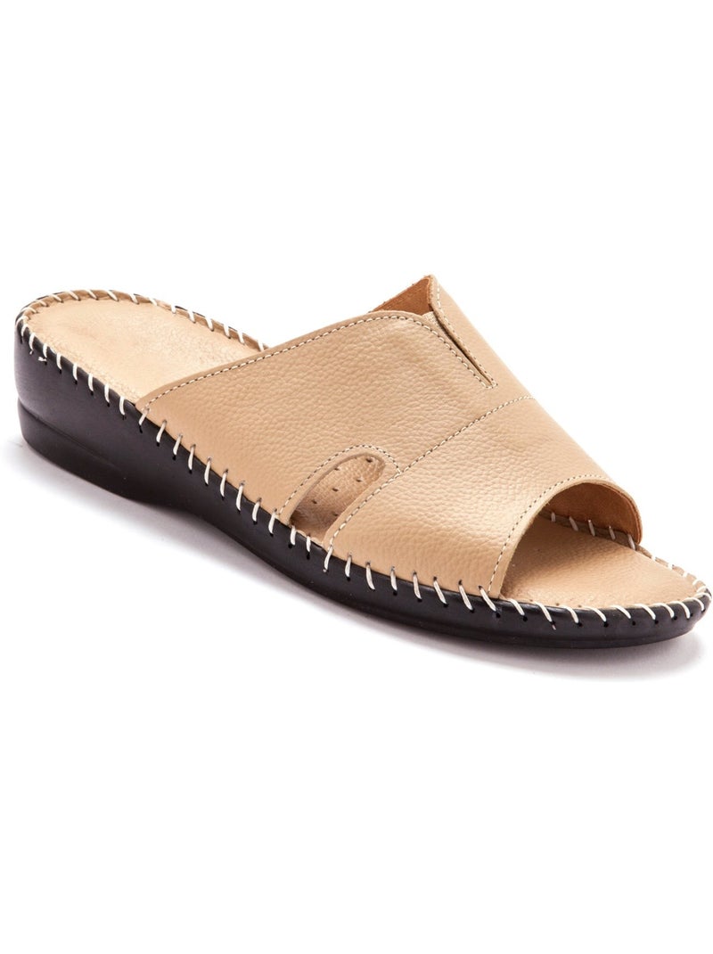 Mules cuir à aérosemelle - PEDICONFORT Beige - Kiabi