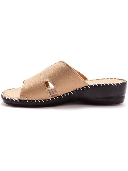Mules cuir à aérosemelle - PEDICONFORT - Kiabi