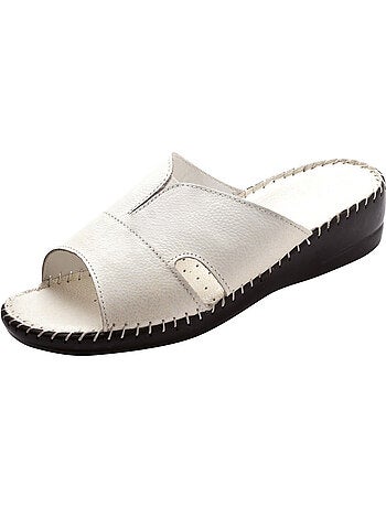 Mules cuir à aérosemelle - PEDICONFORT
