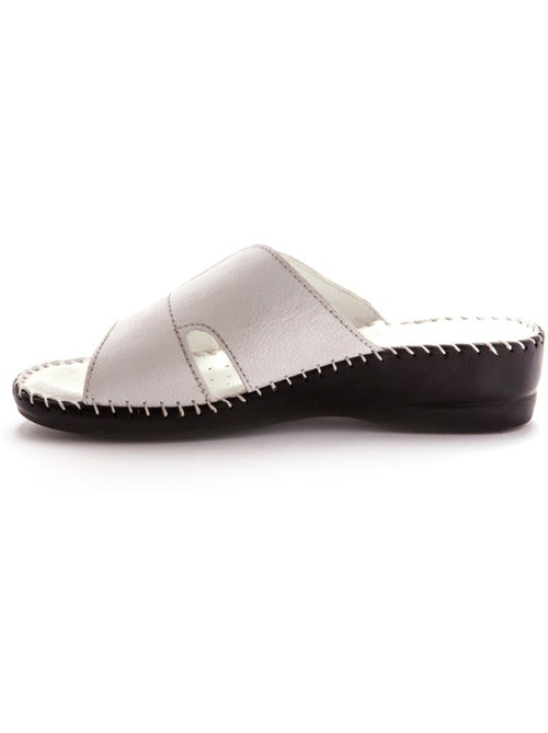 Mules cuir à aérosemelle - PEDICONFORT - Kiabi