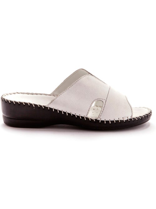 Mules cuir à aérosemelle - PEDICONFORT - Kiabi