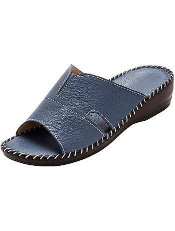 Mules cuir à aérosemelle - PEDICONFORT