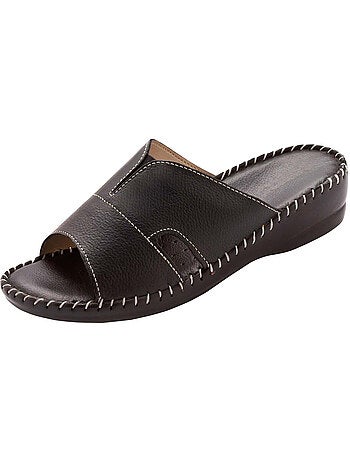 Mules cuir à aérosemelle - PEDICONFORT
