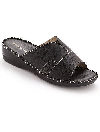 Mules cuir à aérosemelle - PEDICONFORT