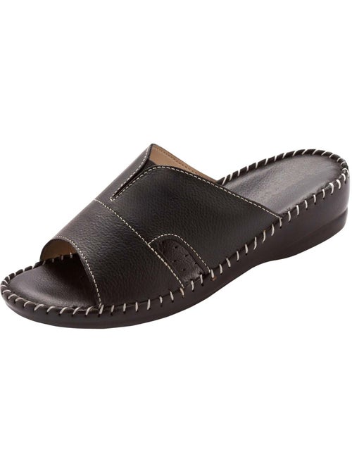 Mules cuir à aérosemelle - PEDICONFORT - Kiabi