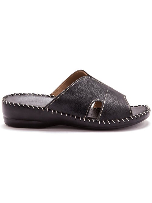 Mules cuir à aérosemelle - PEDICONFORT - Kiabi