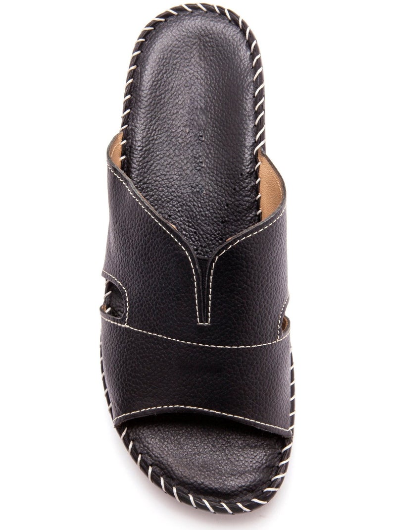 Mules cuir à aérosemelle - PEDICONFORT Noir Noir - Kiabi