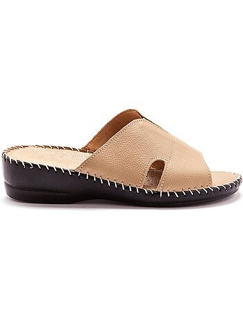 Mules cuir à aérosemelle