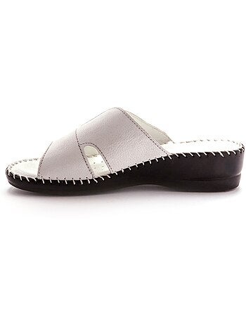 Mules cuir à aérosemelle