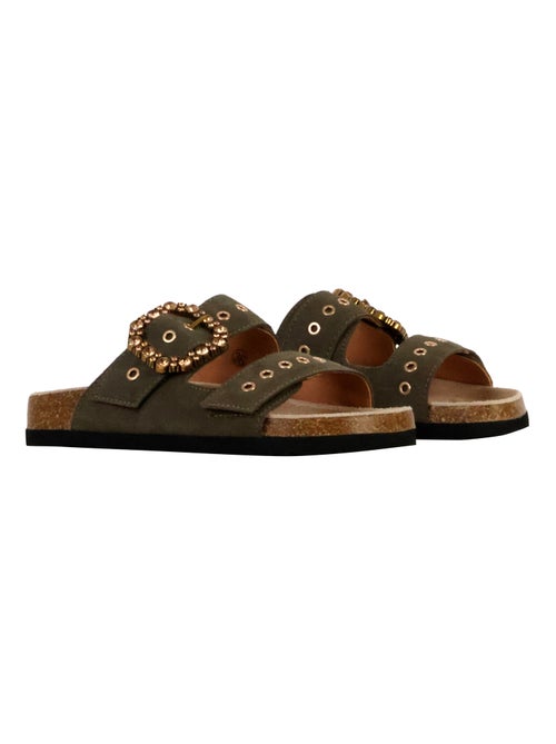 Mules Cuir Emilie Karston Luna - Kiabi