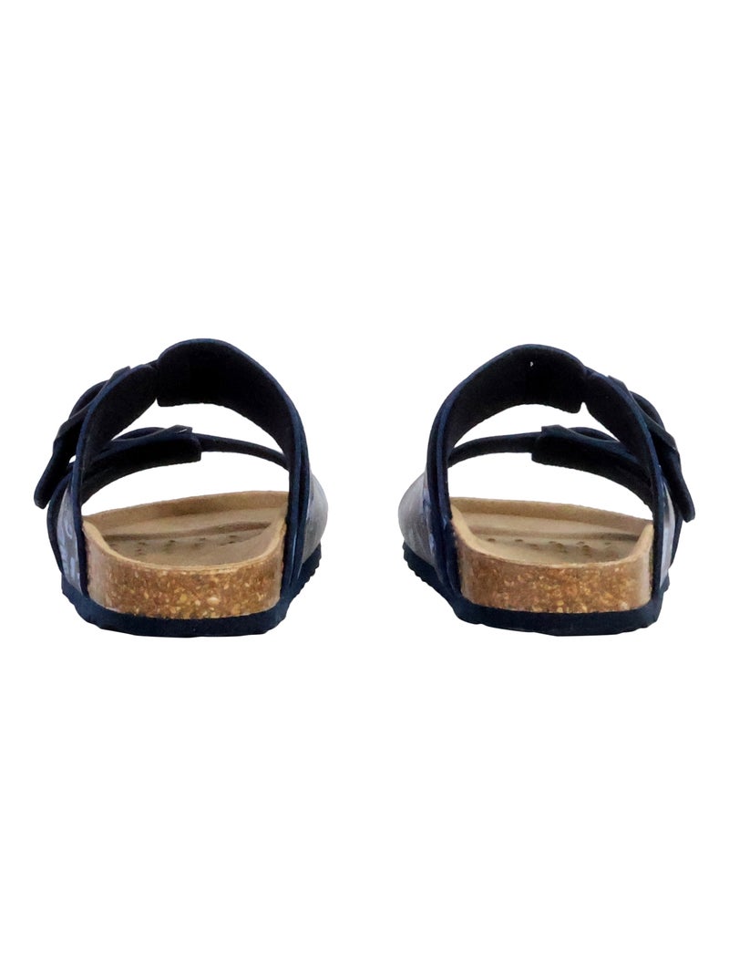 Mules Cuir Enfant Geox Ghita Bleu - Kiabi