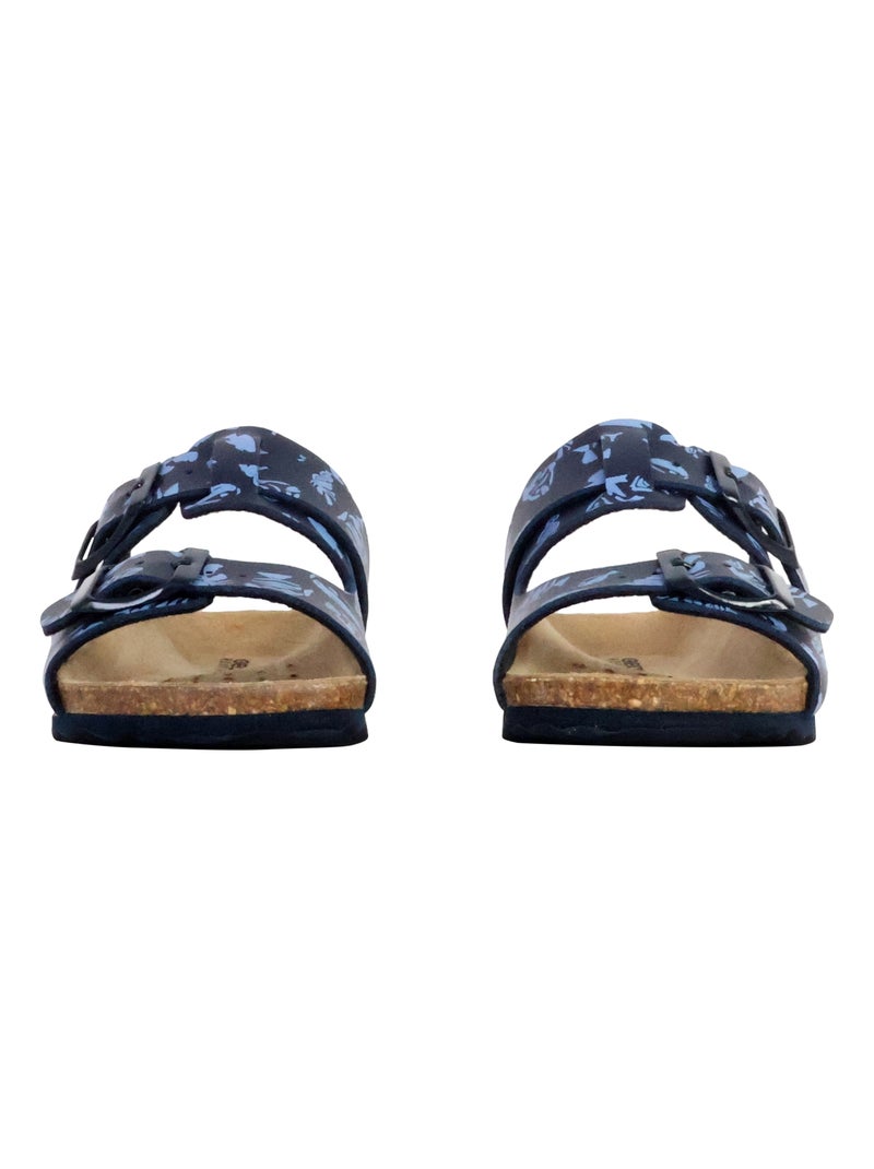 Mules Cuir Enfant Geox Ghita Bleu - Kiabi