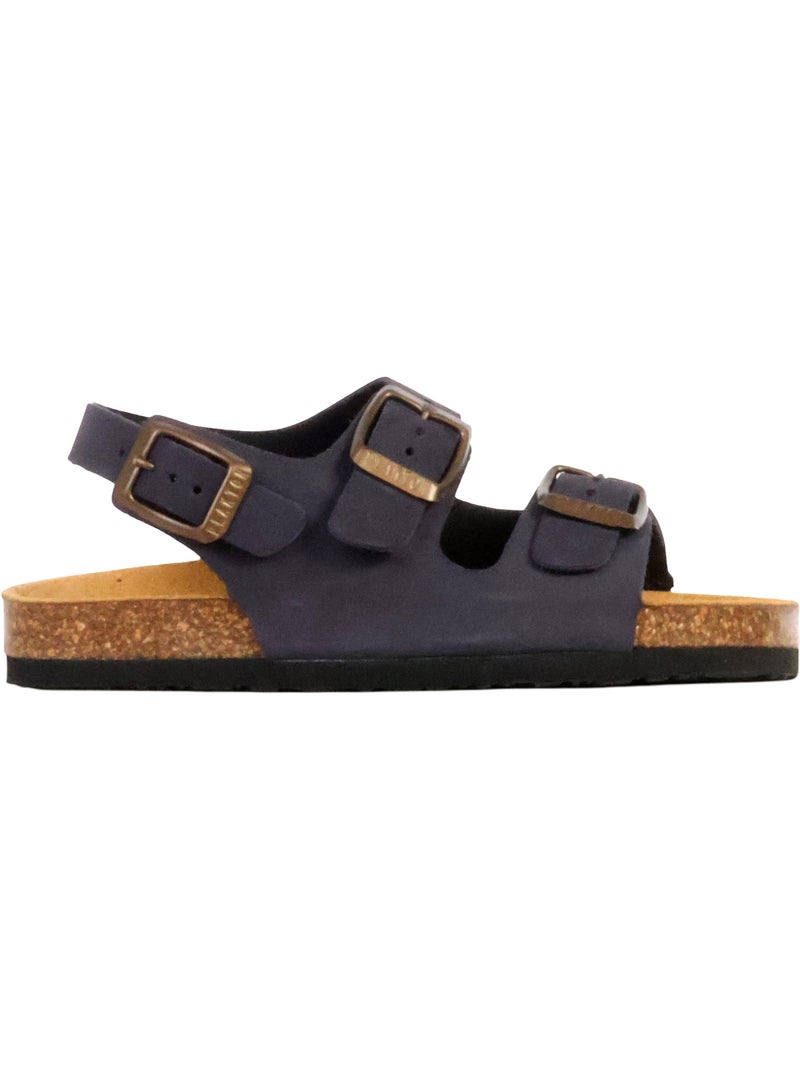 Mules Cuir Enfant Plakton Baku Bleu - Kiabi