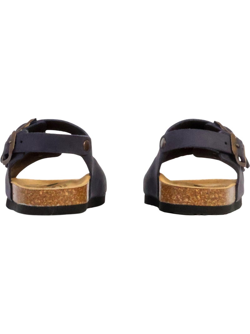 Mules Cuir Enfant Plakton Baku Bleu - Kiabi