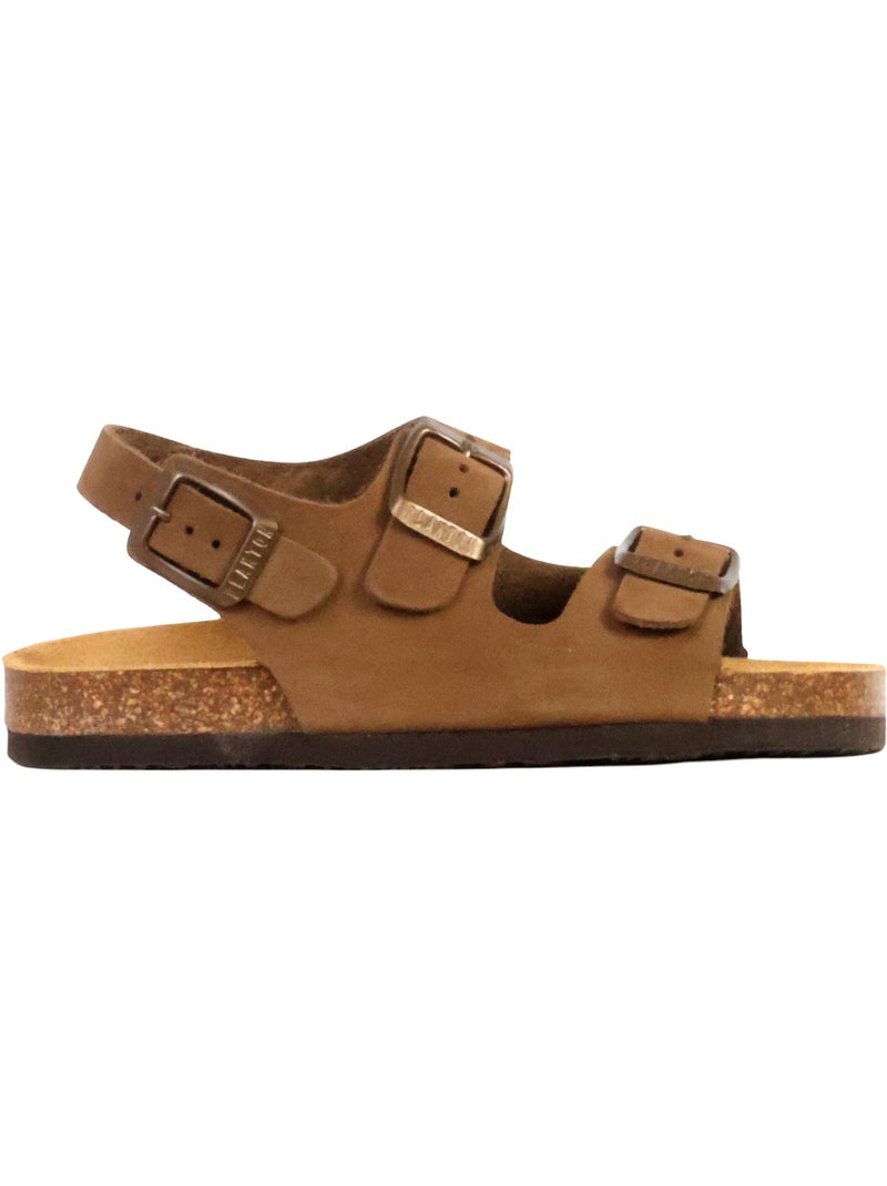 Mules Cuir Enfant Plakton Baku Marron - Kiabi