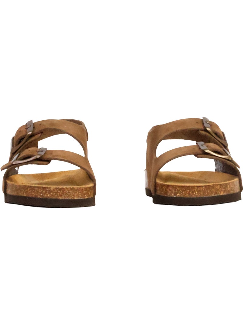 Mules Cuir Enfant Plakton Baku Marron - Kiabi