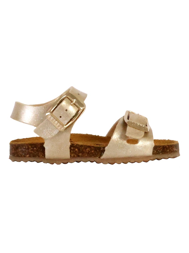 Mules Cuir Enfant Plakton Lisa Doré/or - Kiabi