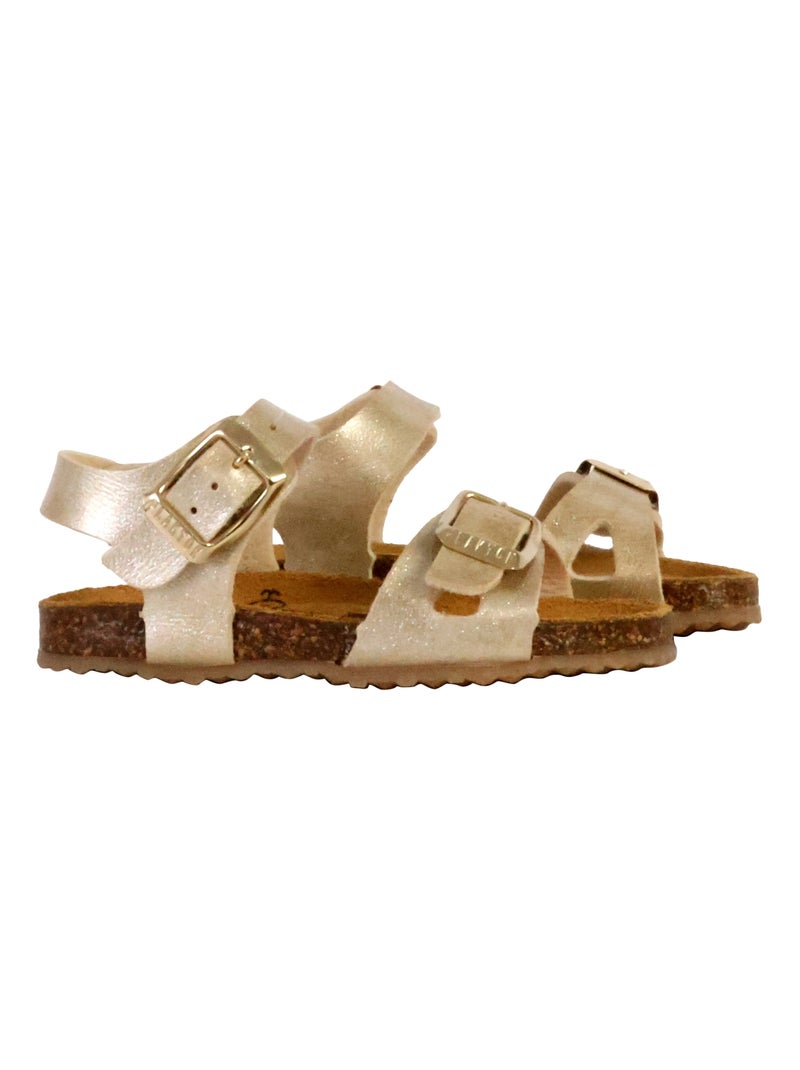 Mules Cuir Enfant Plakton Lisa Doré/or - Kiabi