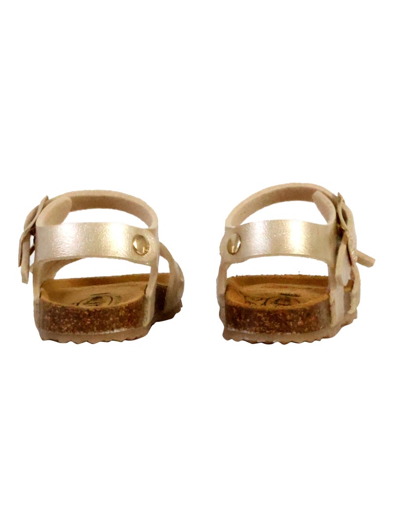Mules Cuir Enfant Plakton Lisa Doré/or - Kiabi