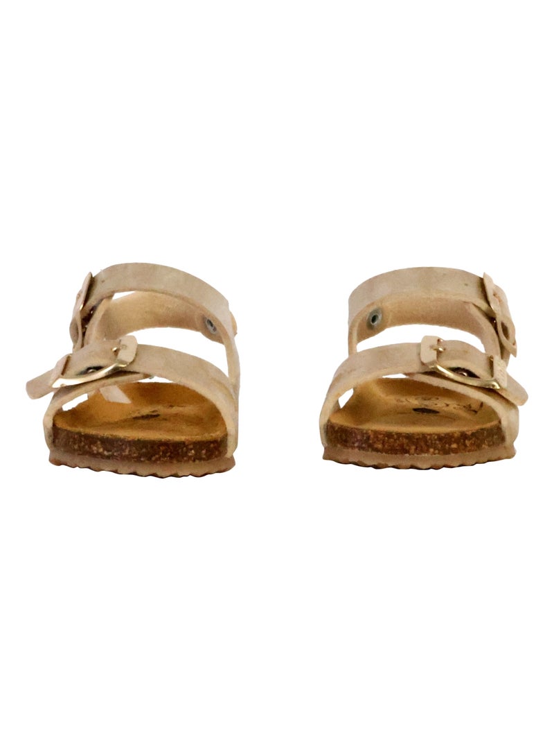 Mules Cuir Enfant Plakton Lisa Doré/or - Kiabi