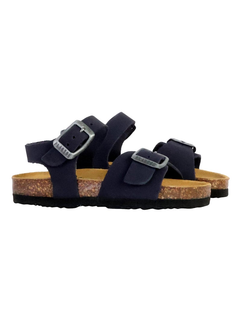 Mules Cuir Enfant Plakton Louis Bleu - Kiabi