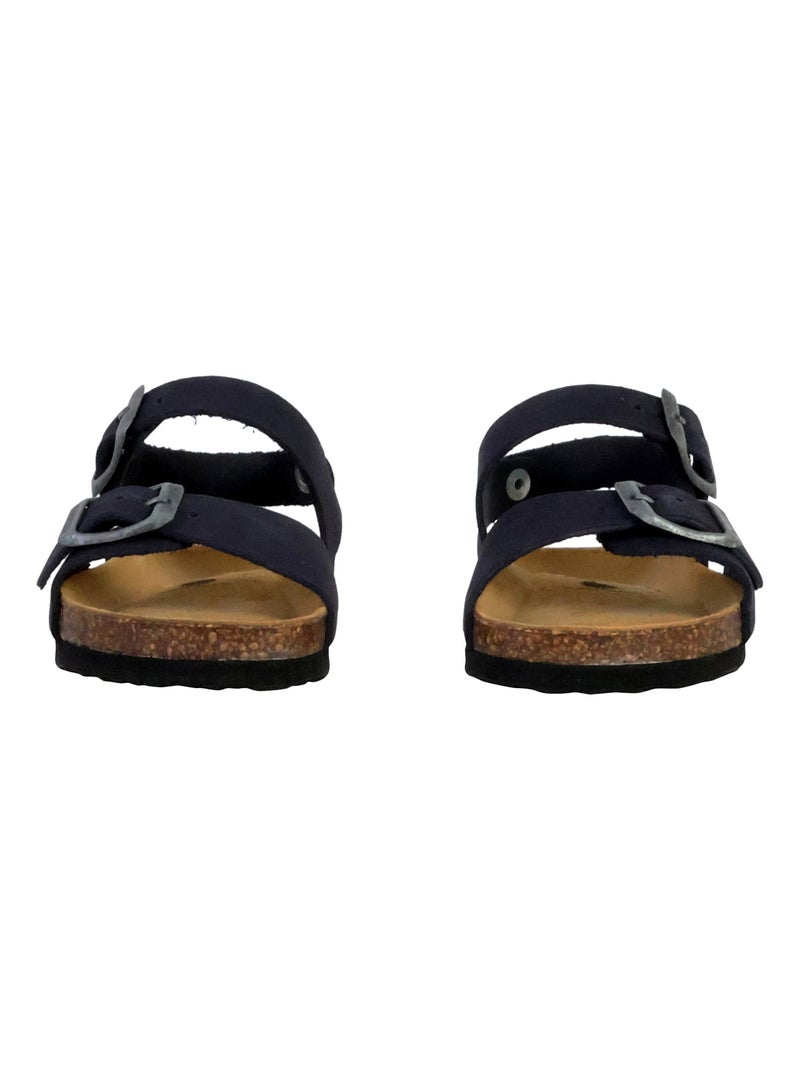 Mules Cuir Enfant Plakton Louis Bleu - Kiabi