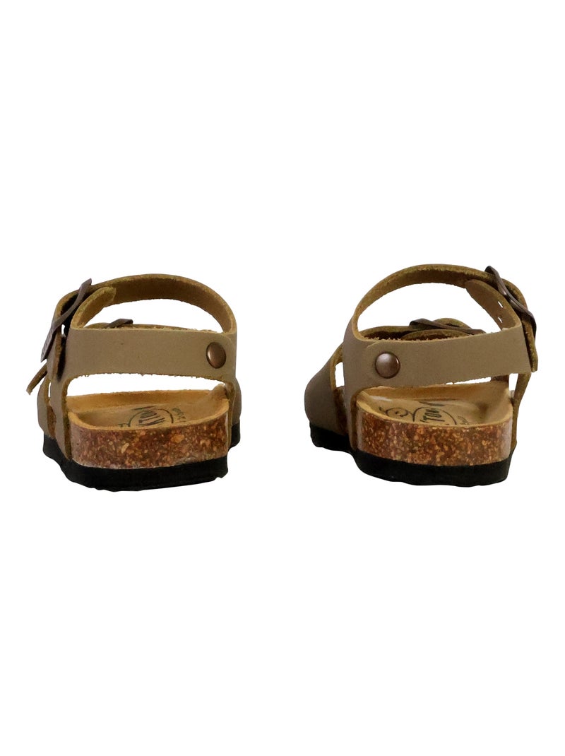 Mules Cuir Enfant Plakton Louis Kaki - Kiabi