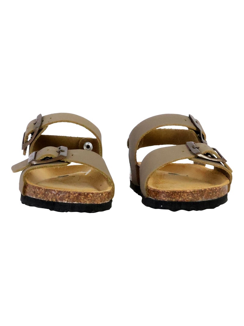 Mules Cuir Enfant Plakton Louis Kaki - Kiabi